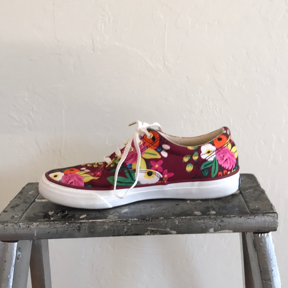 Keds floral print tennis shoes